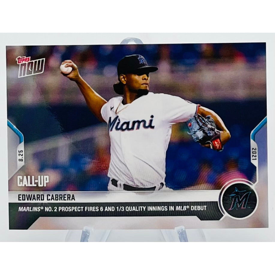 Edward Cabrera Topps Now Call Up Card. Would be interesting to see if they  give it to him : r/MLBTheShow