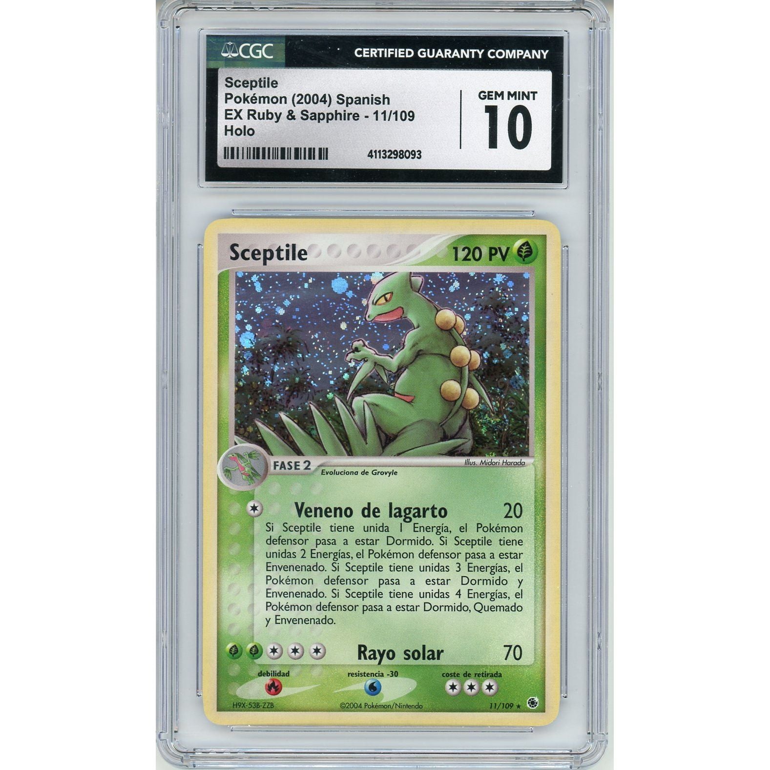 2004 Pokemon Spanish Sceptile EX Ruby & Sapphire Holo CGC Gem Mint 10 – Fandom Trade