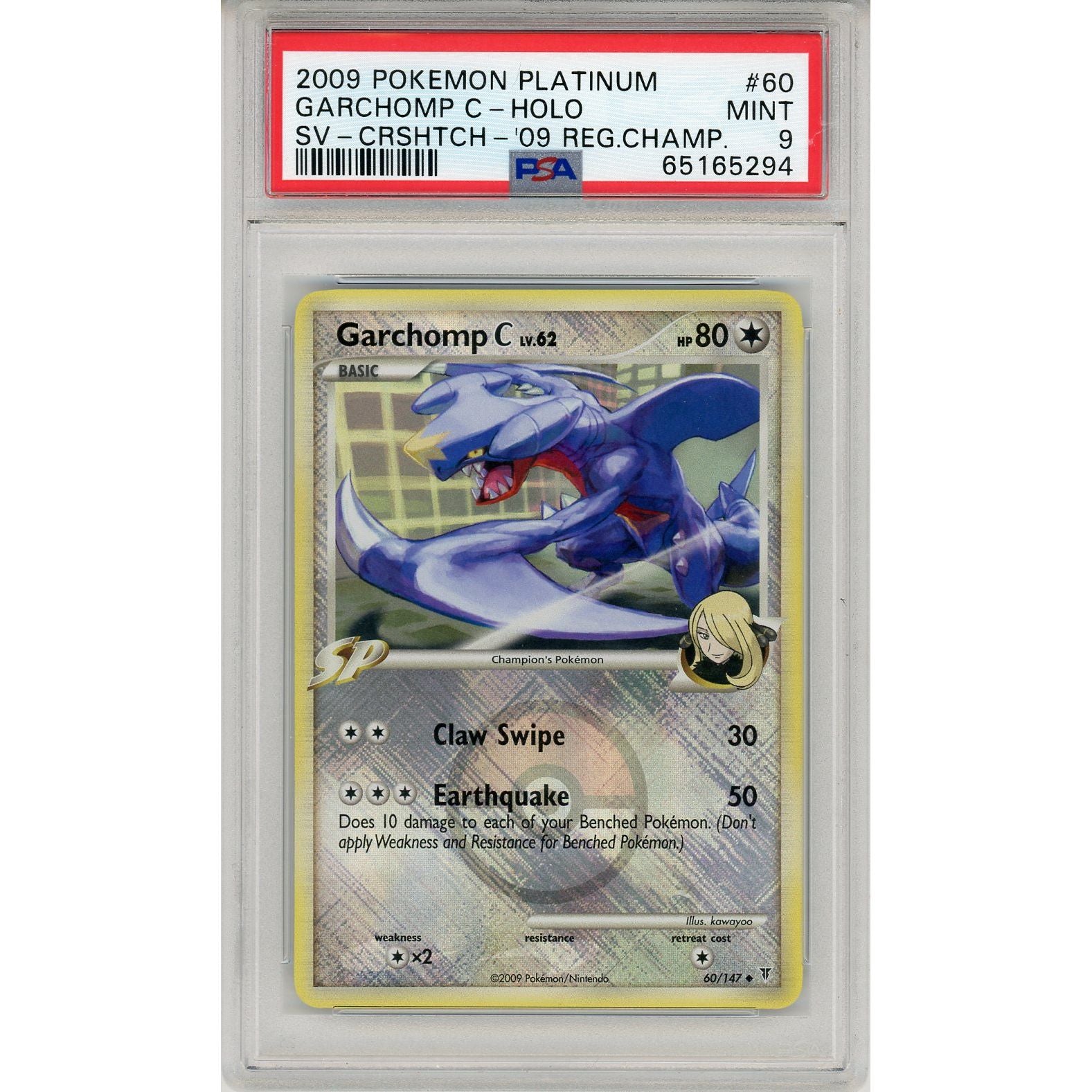 2009 Pokemon Platinum Garchomp C- Regional Champs Holo, PSA Mint 9 Fandom Trade 2009 Pokemon Platinum Garchomp C- Regional Champs Holo, PSA Mint 9 Fandom Trade