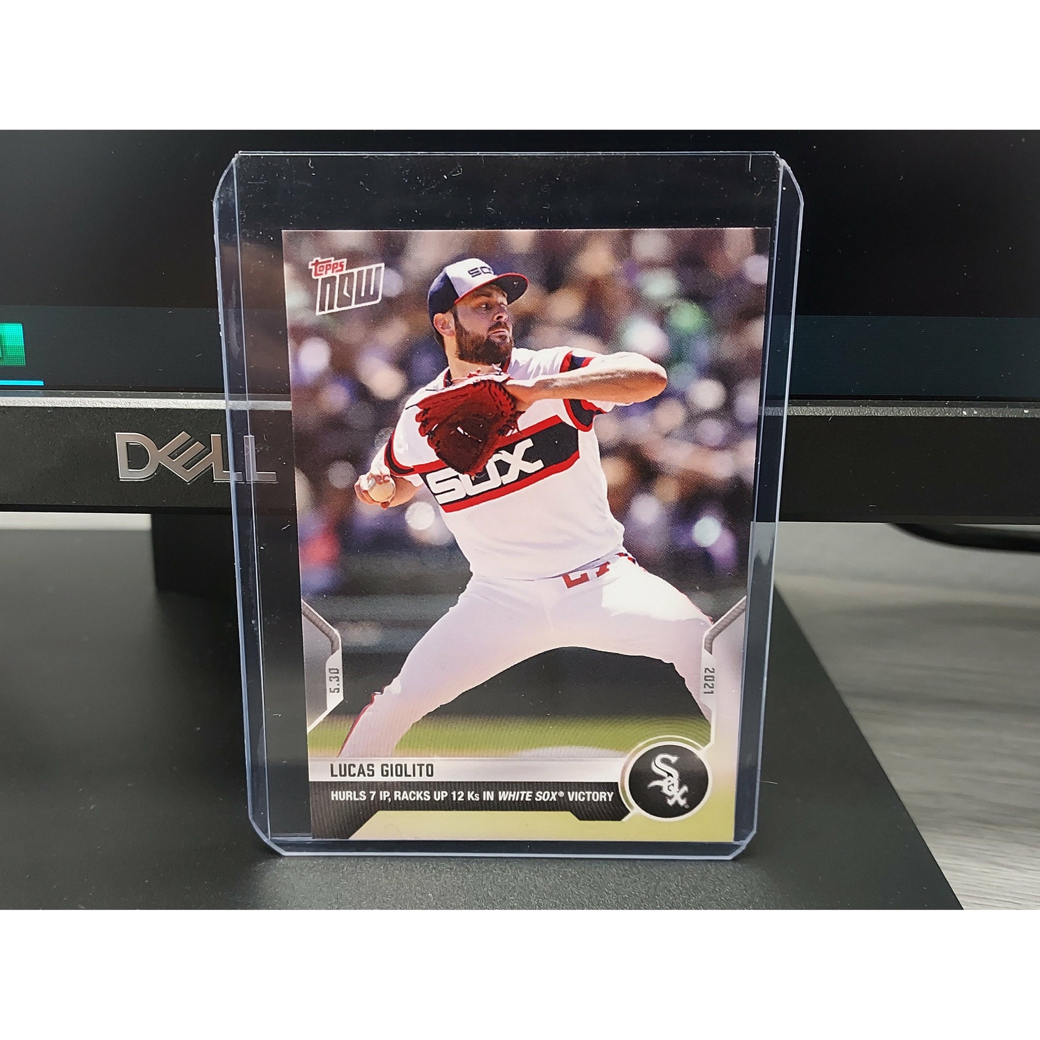 Lucas Giolito 7 IP, 12 K's, Win- 2021 MLB TOPPS NOW Card 288 - PR: 344