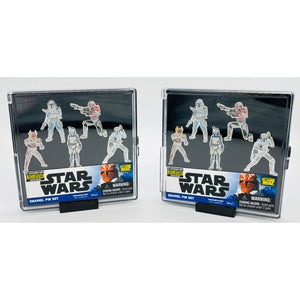 Star Wars Clone Wars Mandalorians Enamel Pin Set 5-Pack Entertainment Earth 2 LOT