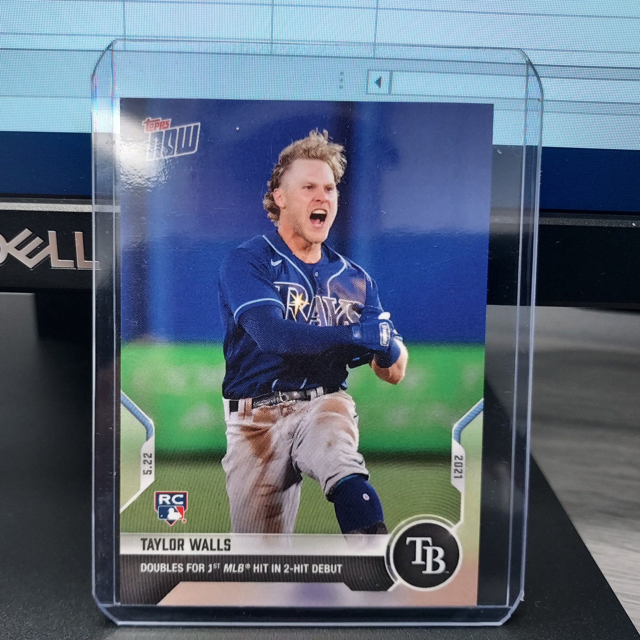 Taylor Walls Doubles for 1st MLB Hit-2021 MLB TOPPS NOW Card 260-Print Run: 995