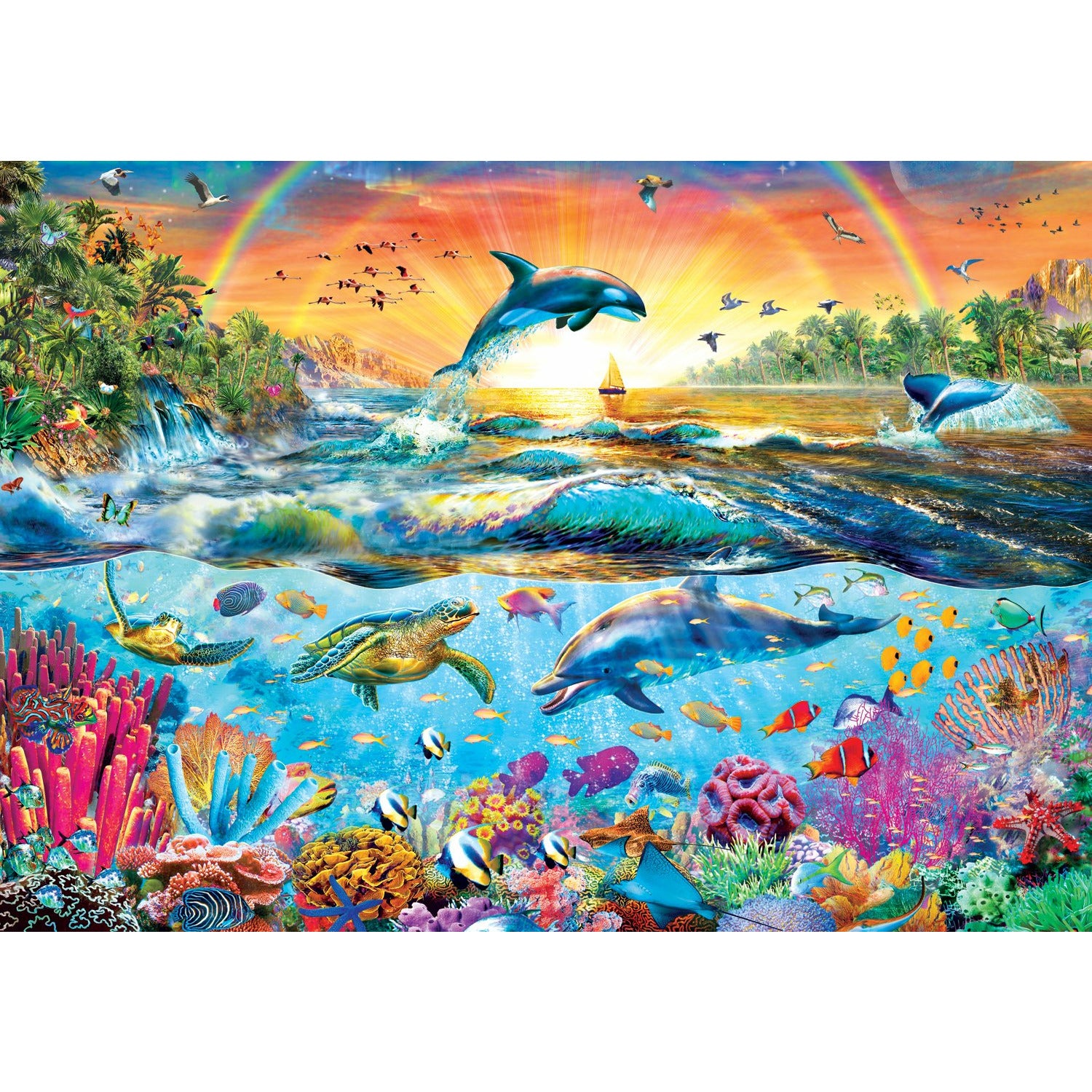 Buffalo Games Tropical Paradise Puzzle, 500 Piece