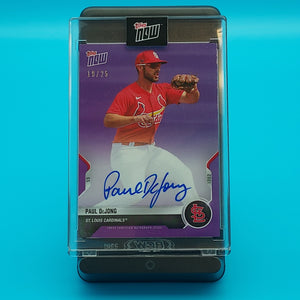 2021 Topps Now Road to Opening Day Paul DeJong Autographed Purple Parallel#14/49