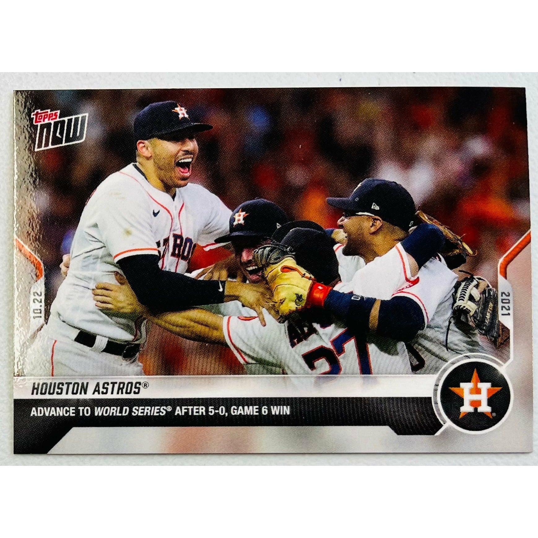 Houston Astros Advance to World Series- 2021 MLB TOPPS NOW Card 1006 - –  Fandom Trade