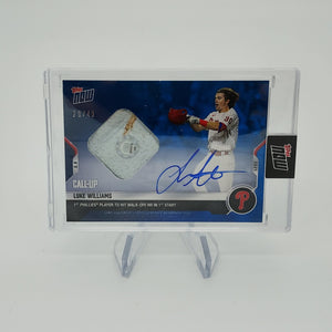 On-Card Auto Base Relic #20/49 - LUKE WILLIAMS - 2021 MLB TOPPS NOW Card 332B
