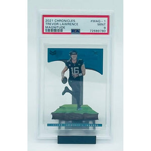 2021 Panini Chronicles Football Trevor Lawrence Magnitude- RC PSA 9