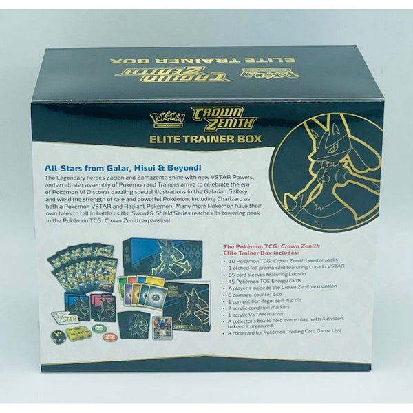 Pokemon TCG: Crown Zenith Elite Trainer Box, Factory Sealed