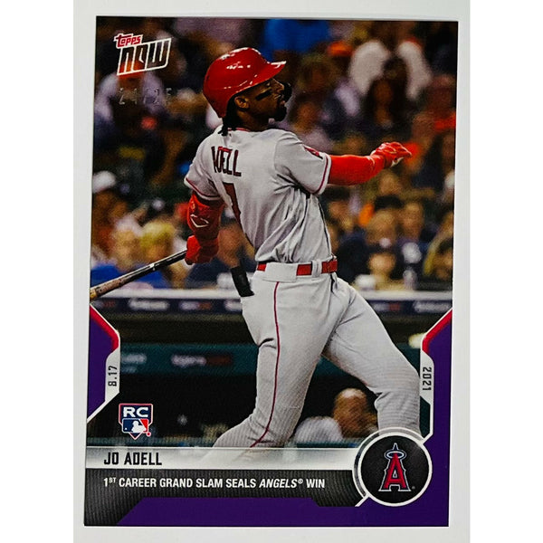 Jo Adell Angels Hits 1st Slam -2021 MLB TOPPS NOW Card 673 Purple Parallel 24/25