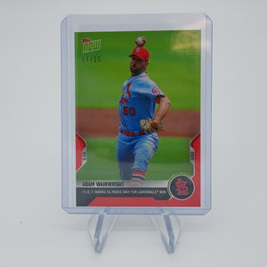 Adam Wainwright 11 K and W - 2021 MLB TOPPS NOW Card 392 - Red Parallel #7/10