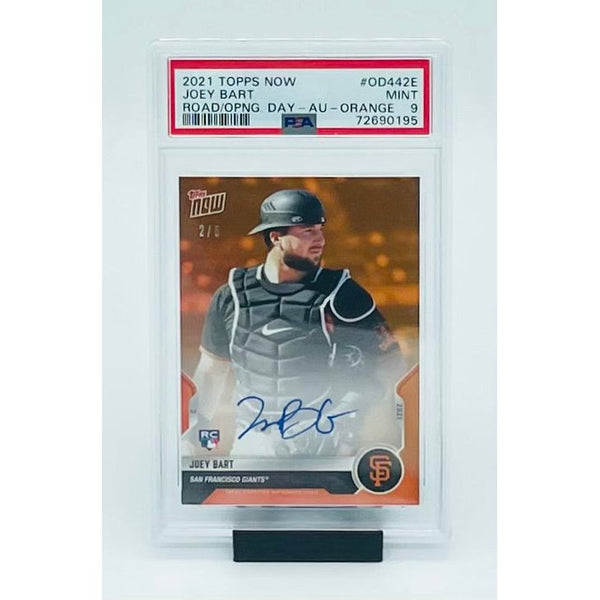 2021 Topps  Now Baseball Joey Bart Road to Opening Day Auto Orange PSA 9