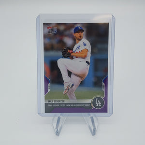 Max Scherzer 10K + W Dodgers- 2021 MLB TOPPS NOW Card 616- Purple Parallel10/25