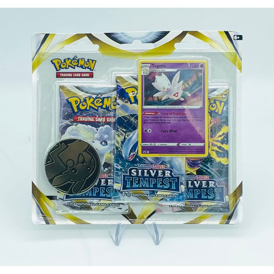 Pokemon TCG: Sword & Shield 12 Silver Tempest Three Pack Blister, Togetic