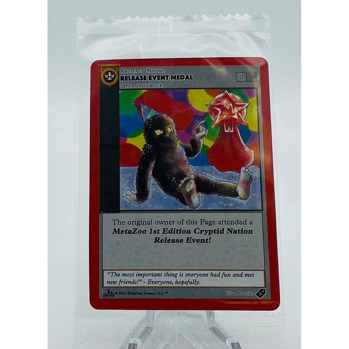 Metazoo Cryptid Nation Release Event - Medal Promo Card - 1st Edition, Sealed