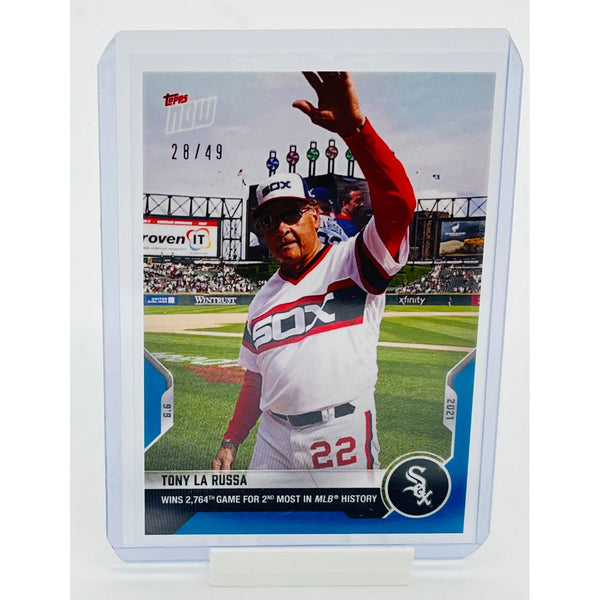 Tony La Russa Wins 2,764th - 2021 MLB TOPPS NOW Card 323 - Blue Parallel #28/49