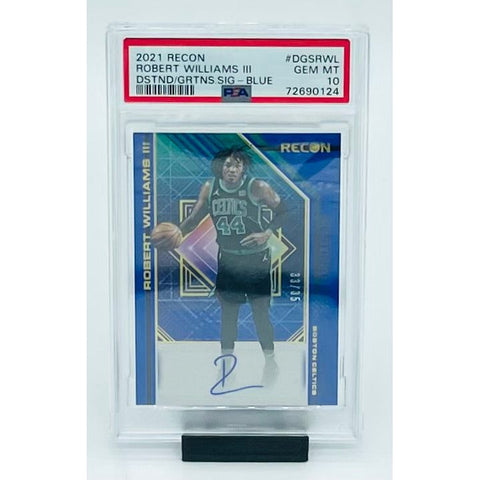 2021 Panini Recon Basketball Robert Williams III DSTND/GRTNS.Signature- Blue PSA 10