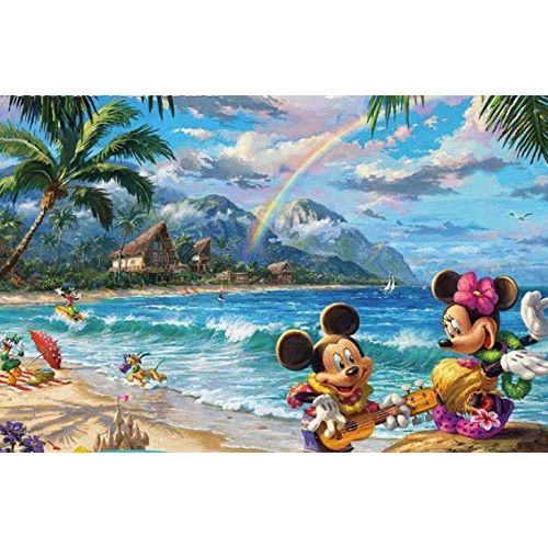 Ceaco Thomas Kinkade The Disney Collection Mickey and Minnie in Hawaii Jigsaw Puzzle, 750 Pieces