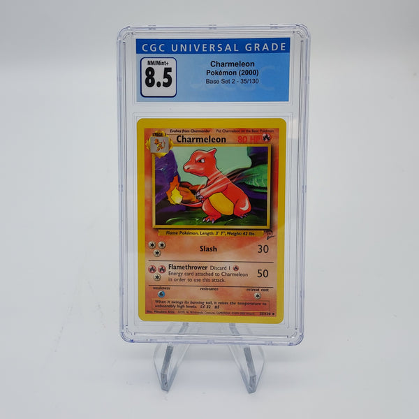 Pokemon Charmeleon Base Set 2 - 35/130 CGC - NM/Mint+ 8.5 (2000)