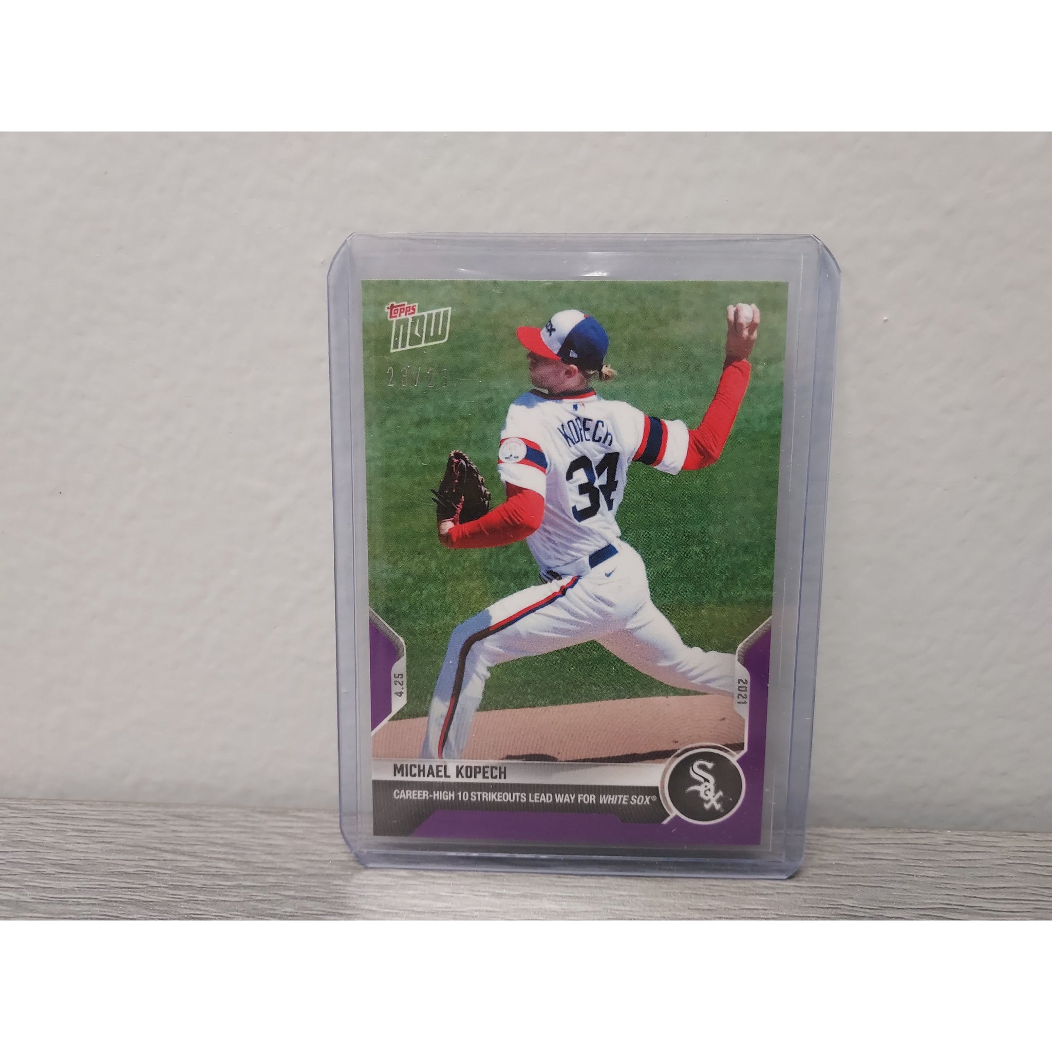 Michael Kopech 10 K's - 2021 MLB TOPPS NOW Card 127 - Purple Parallel #23/25