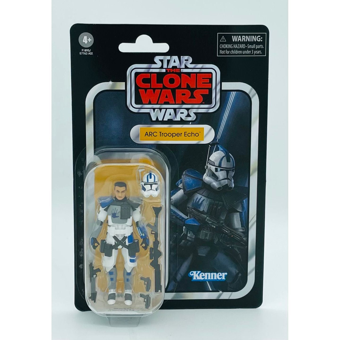 Star Wars The Vintage Collection ARC Trooper Echo Toy, 3.75-Inch-Scale The Clone Wars Figure, Toys for Kids Ages 4 and Up,F1895