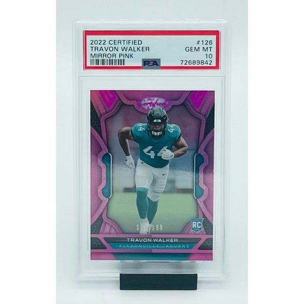 2022 Panini Certified Football Travon Walker Mirror Pink- RC PSA 10