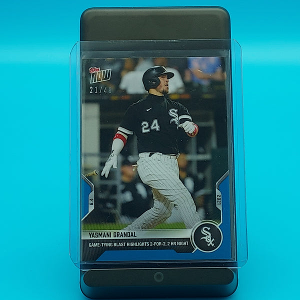 Yasmani Grandal - 2 HR Night 2021 MLB TOPPS NOW Card 309 - Blue Parallel #21/49