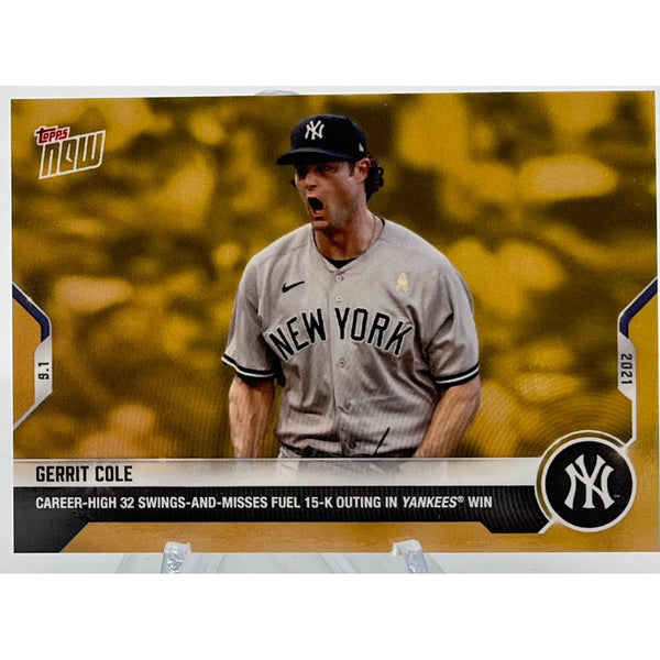 2021 Topps Now Bonus Card - Gerrit Cole NY Yankees 15-K Outing #ODB-25