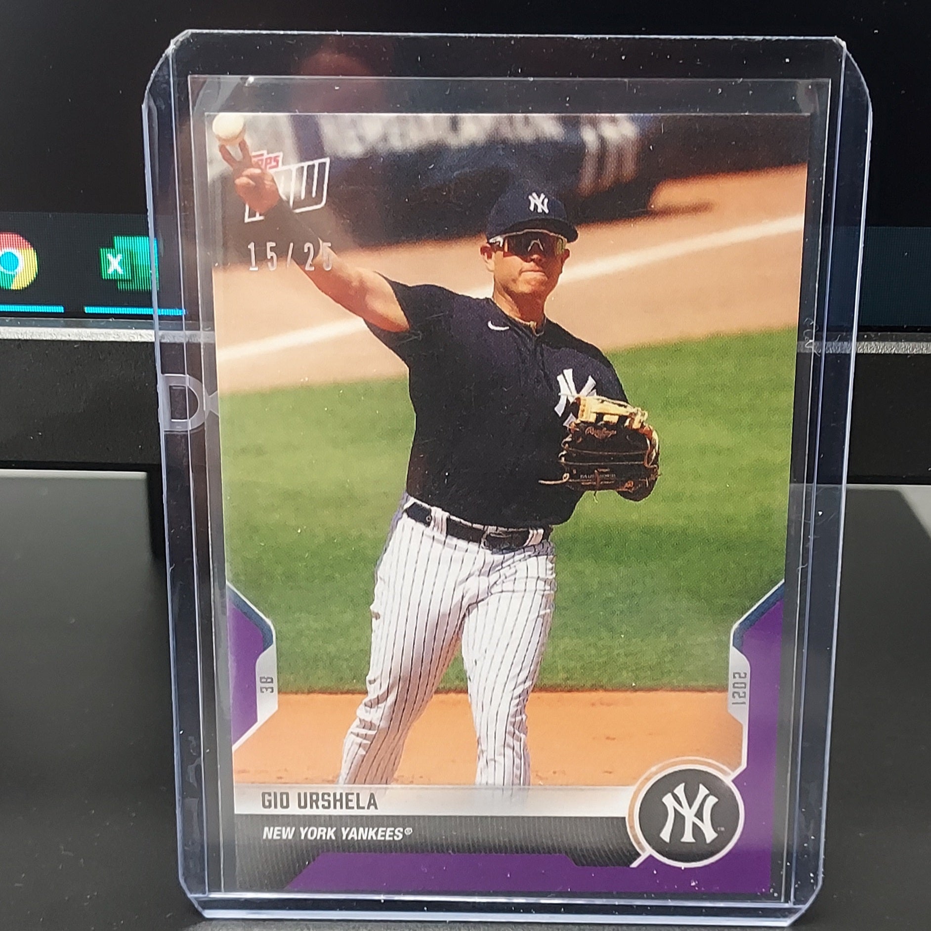 2021 Topps Now Road to Opening Day- Yankees Gio Urshela - Purple Parallel #15/25
