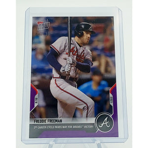 Freddie Freeman 2nd Cycle - 2021 MLB TOPPS NOW Card 678 - Purple Parallel #1/25