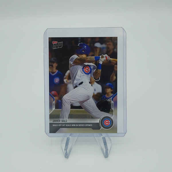Javier Baez' Walk-Off Hit Seals Win! - 2021 MLB TOPPS NOW Card 557 - PR: 530