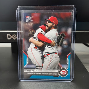 Wade Miley 17th Reds No Hitter-2021 MLB TOPPS NOW Card 182 - Blue Parallel #1/49