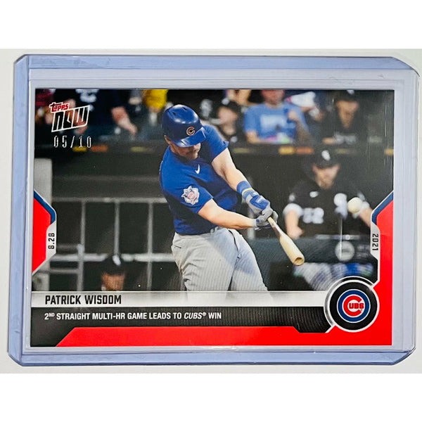 Patrick Wisdom Multi Hit Game- 2021 MLB TOPPS NOW Card 726 Red Parallel #5/10