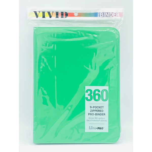 Ultra PRO Vivid 9-Pocket Zippered PRO-Binder: Green