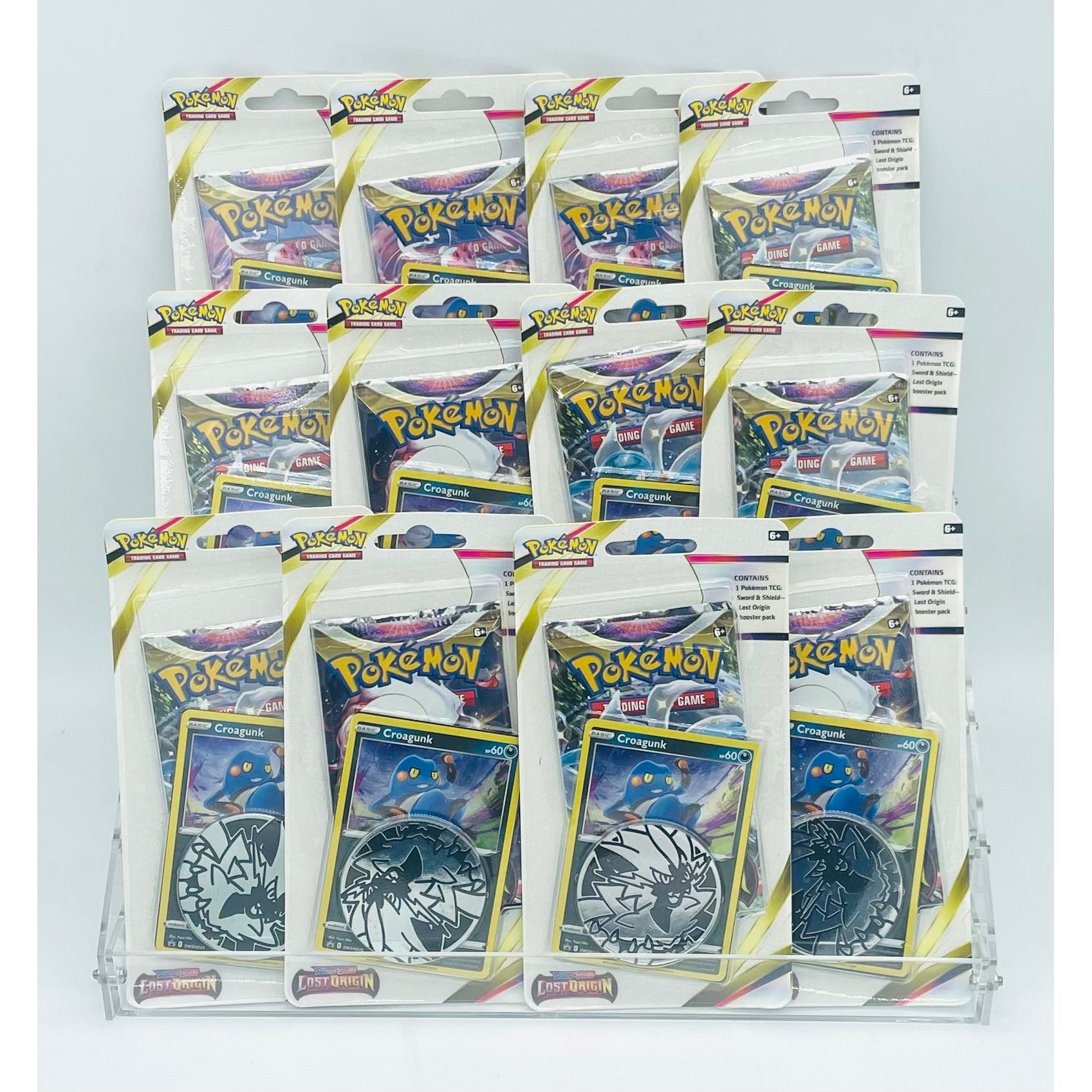 Pokemon TCG: Lost Origin Croagunk Checklane Blister, Lot of 12 Blister Packs