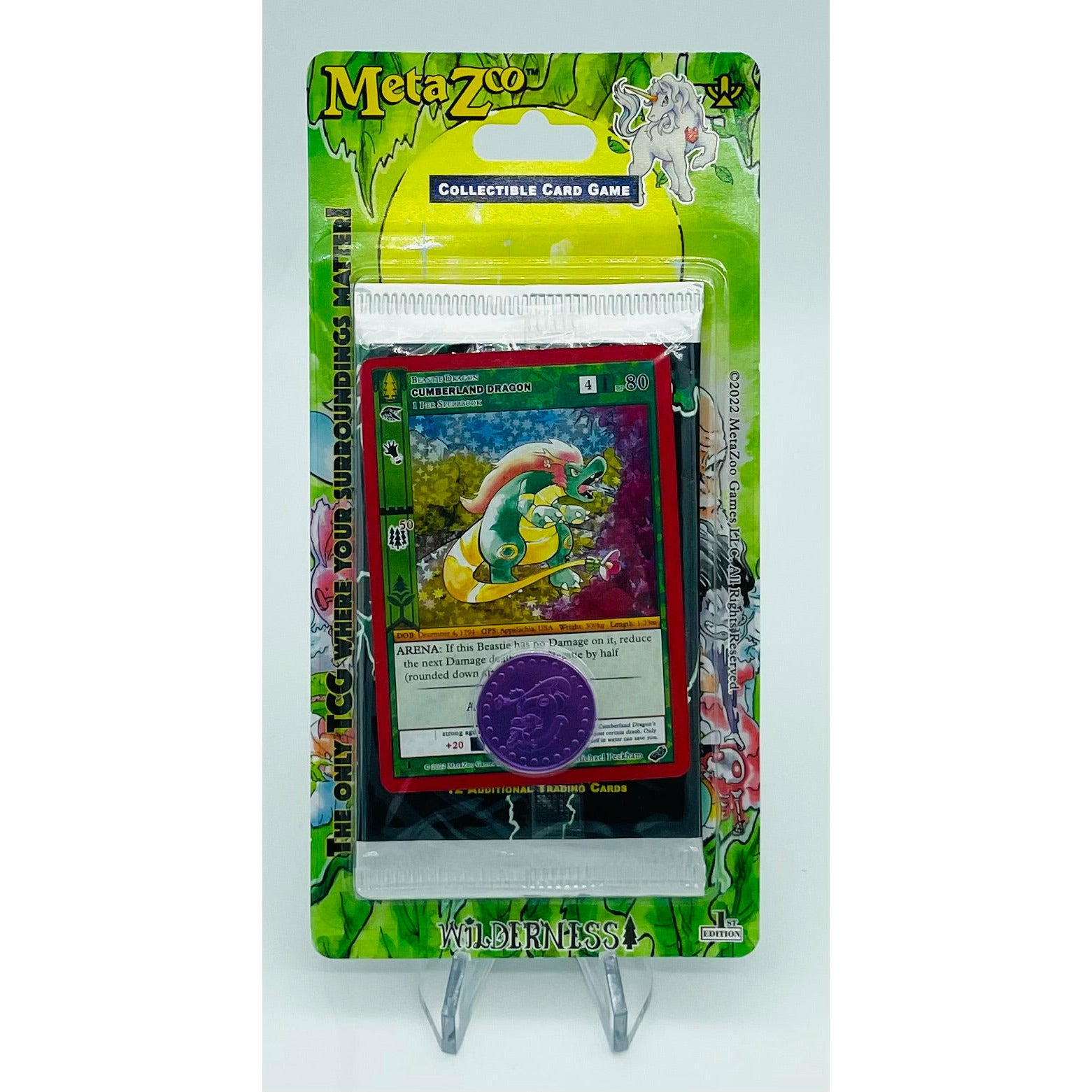 Metazoo Wilderness Blister Pack - 1ST EDITION With Cumberland Dragon Card & Coin