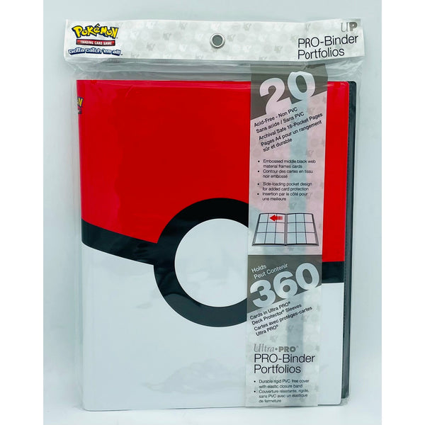 Pokemon Ultra Pro 9-Pocket Pro Binder: Poke Ball, 20 Pages Holds 360 Cards