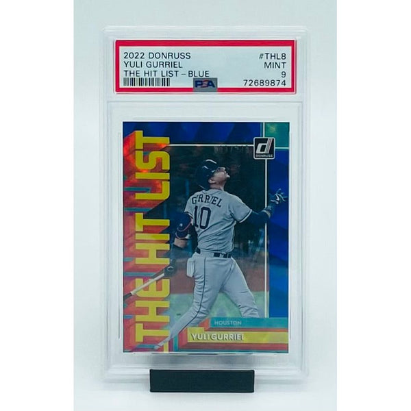2022 Panini Donruss Baseball Yuli Gurriel The Hit List - Blue PSA 9