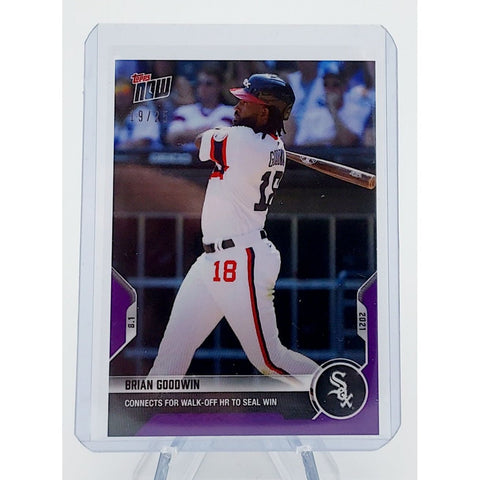 Brian Goodwin Walk-Off HR - 2021 MLB TOPPS NOW Card 600 - Purple Parallel #19/25