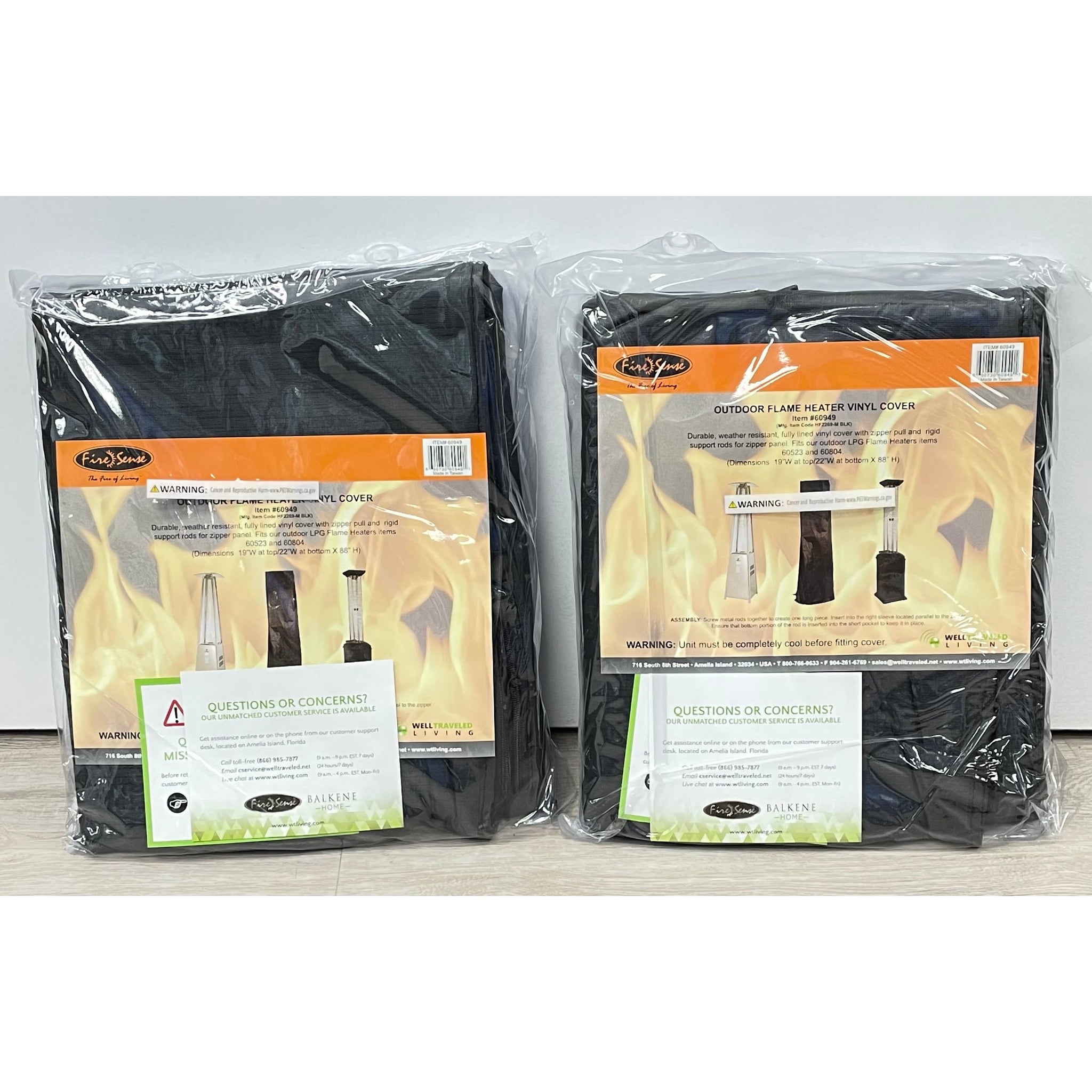 Fire Sense 60949 Full Length Outdoor Flame Patio Heater Vinyl Cover LOT OF 2