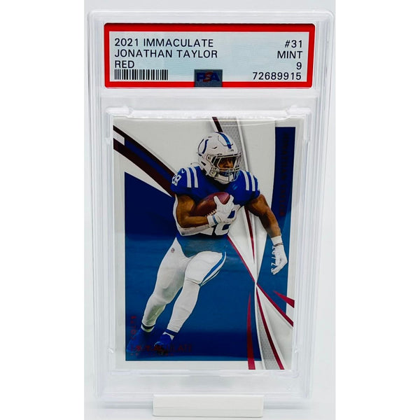 2021 Panini Immaculate Collection Football Jonathan Taylor Red PSA 9