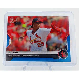 Alex Reyes 24 Straight Saves - 2021 MLB TOPPS NOW Card 523 Blue Parallel #40/49