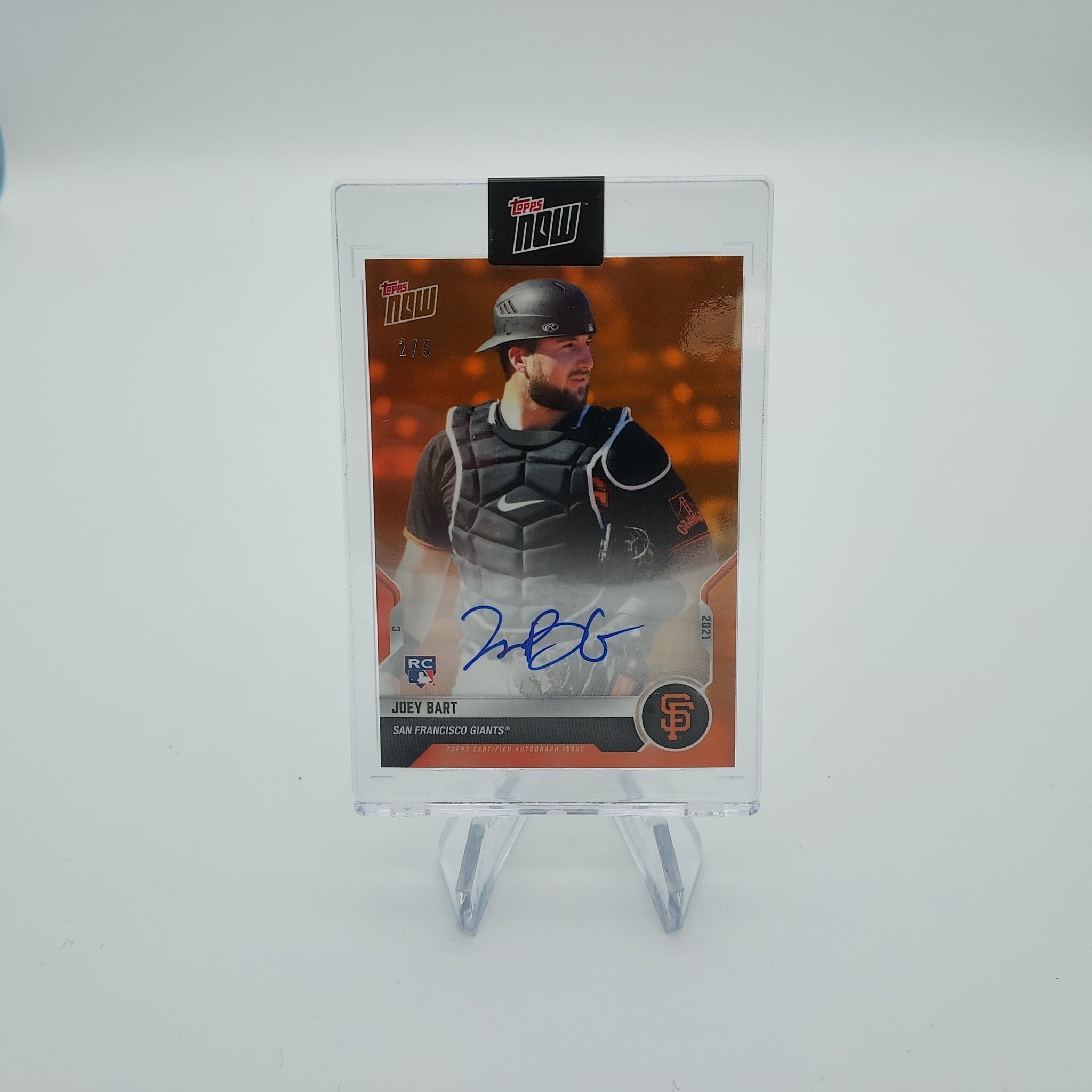 SF Giants Joey Bart Road to Opening Day *Autographed* Card Orange Parallel #2/5