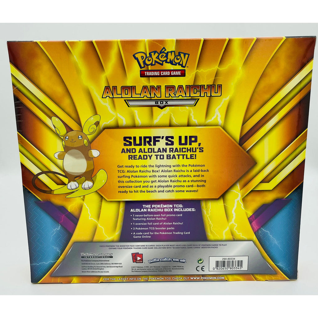 Pokemon Alolan Raichu Box Includes 3 Booster Packs and 1 Foil Card