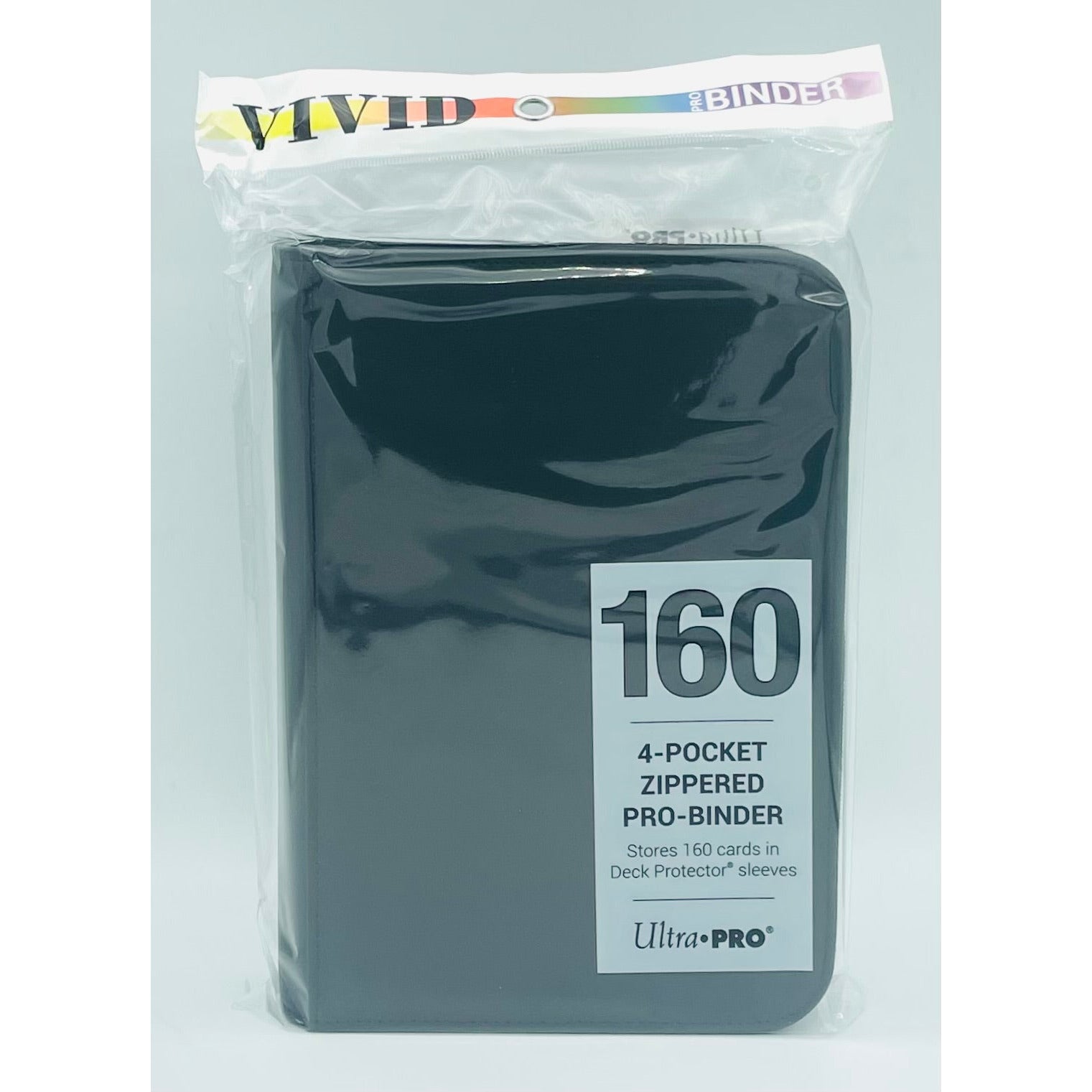 Ultra PRO Vivid 4-Pocket Zippered PRO-Binder: Black