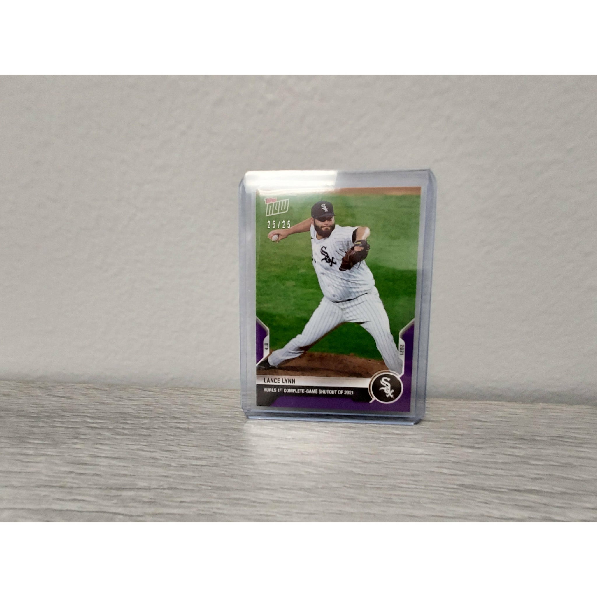Lance Lynn 1st CGSO - 2021 MLB TOPPS NOW Card 54 - Purple Parallel #25/25