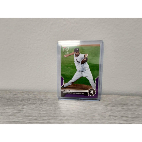 Lance Lynn 1st CGSO - 2021 MLB TOPPS NOW Card 54 - Purple Parallel #25/25