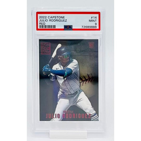 2022 Panini Capstone Baseball Julio Rodriguez  Red PSA 9