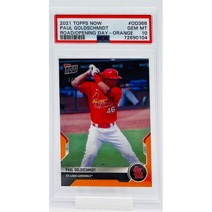 2021 Topps Now Baseball Paul Goldschmidt Road to Opening Day-Orange PSA 10