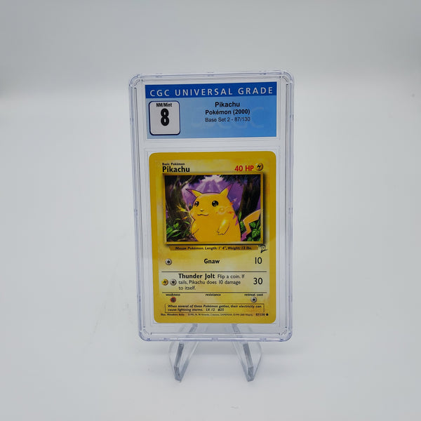 Pokemon Pikachu Base Set 2 - 87/130 Graded CGC - NM/Mint 8 (2000)