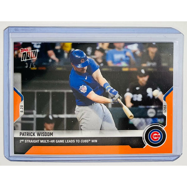 Patrick Wisdom Multi Hit Game- 2021 MLB TOPPS NOW Card 726 Orange Parallel #3/5